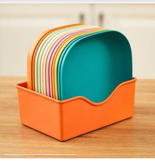 10Pcs Mini Snack Plates with Stand