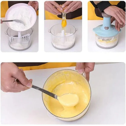 Manual Meat & Vegetable Food Chopper – Push-Down Design