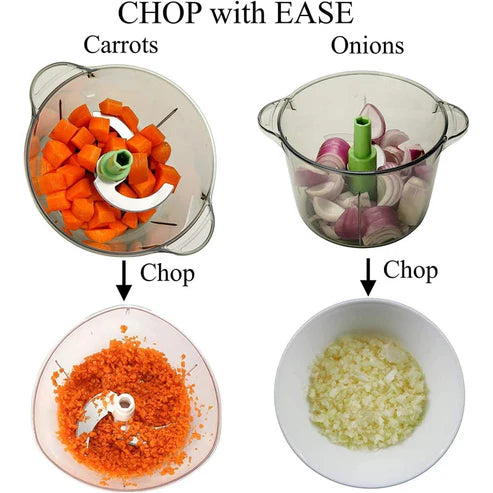 Manual Meat & Vegetable Food Chopper – Push-Down Design