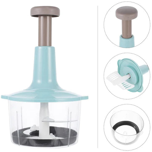 Manual Meat & Vegetable Food Chopper – Push-Down Design