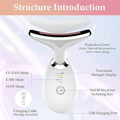 Red-Light-Therapy-for-Face and Neck Massager