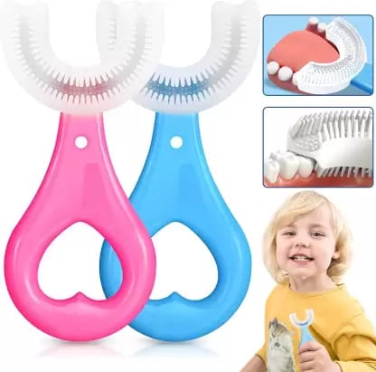 Baby Kids U-Shaped Soft Silicone Toothbrush