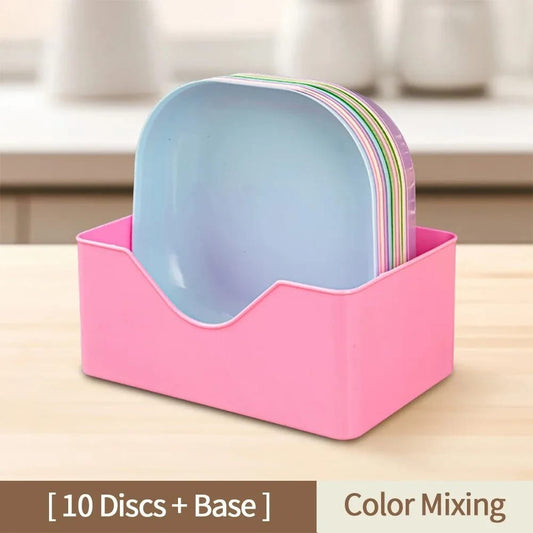 10Pcs Mini Snack Plates with Stand