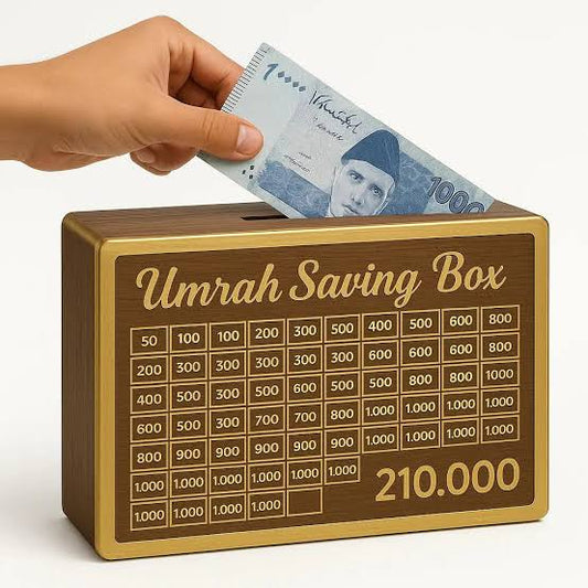 Umrah Saving Wooden Box