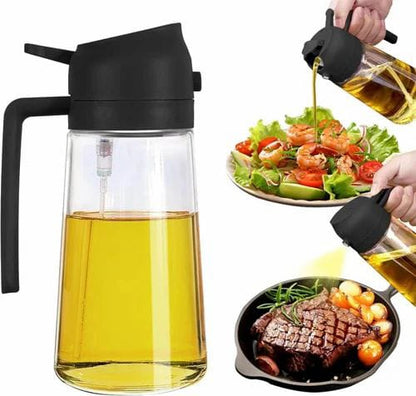 2 in 1 glass oil sprayer and dispenser