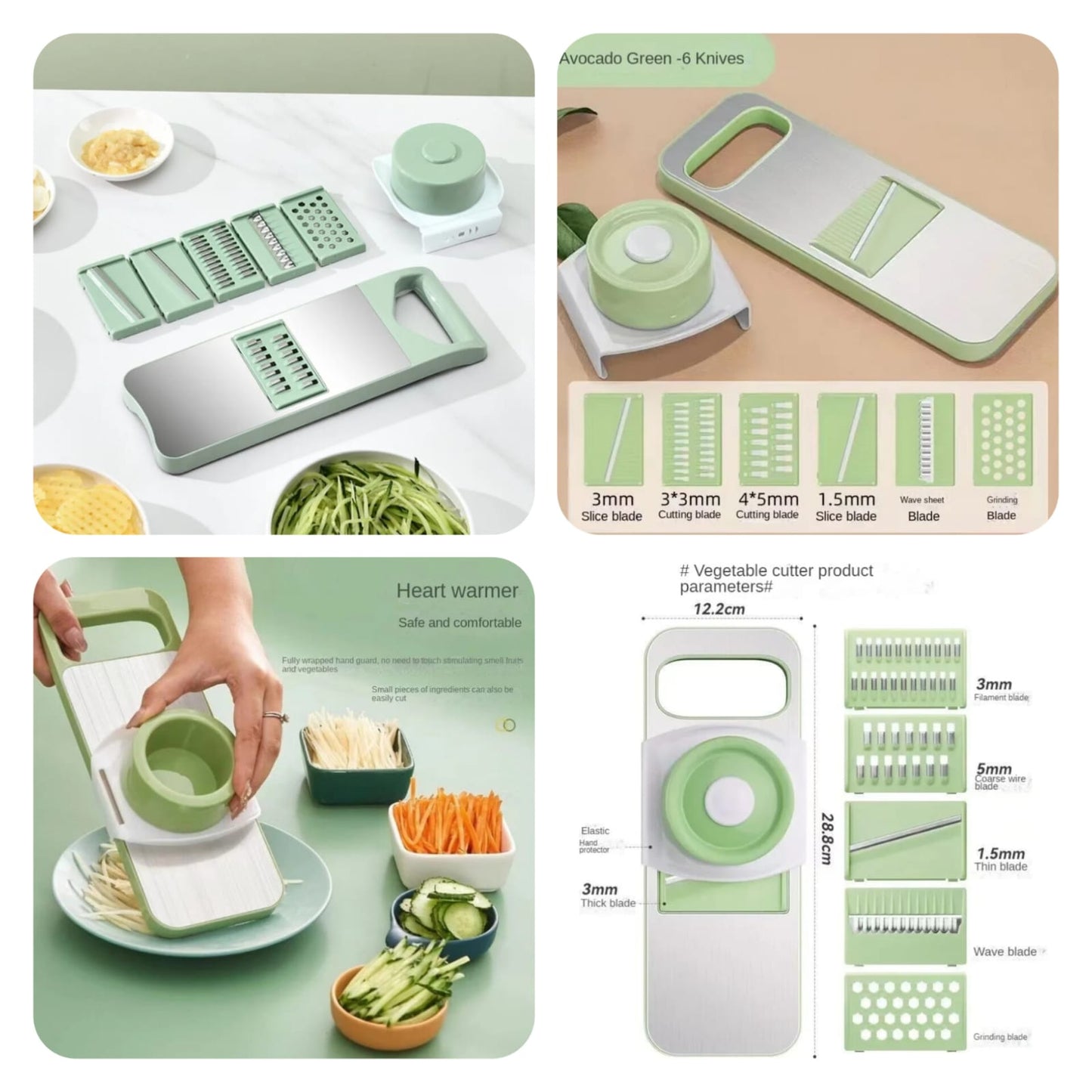 5 in 1 In 1 Vegetable Cutter With Stainless Steel Blades