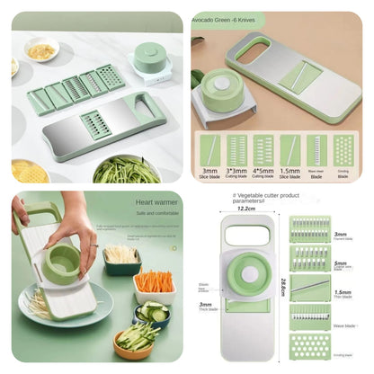 5 in 1 In 1 Vegetable Cutter With Stainless Steel Blades
