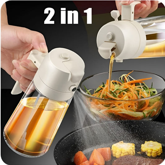 2 in 1 glass oil sprayer and dispenser