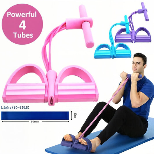 Multi-Tube Resistance Pedal Puller – Perfect for Yoga & Strength Training