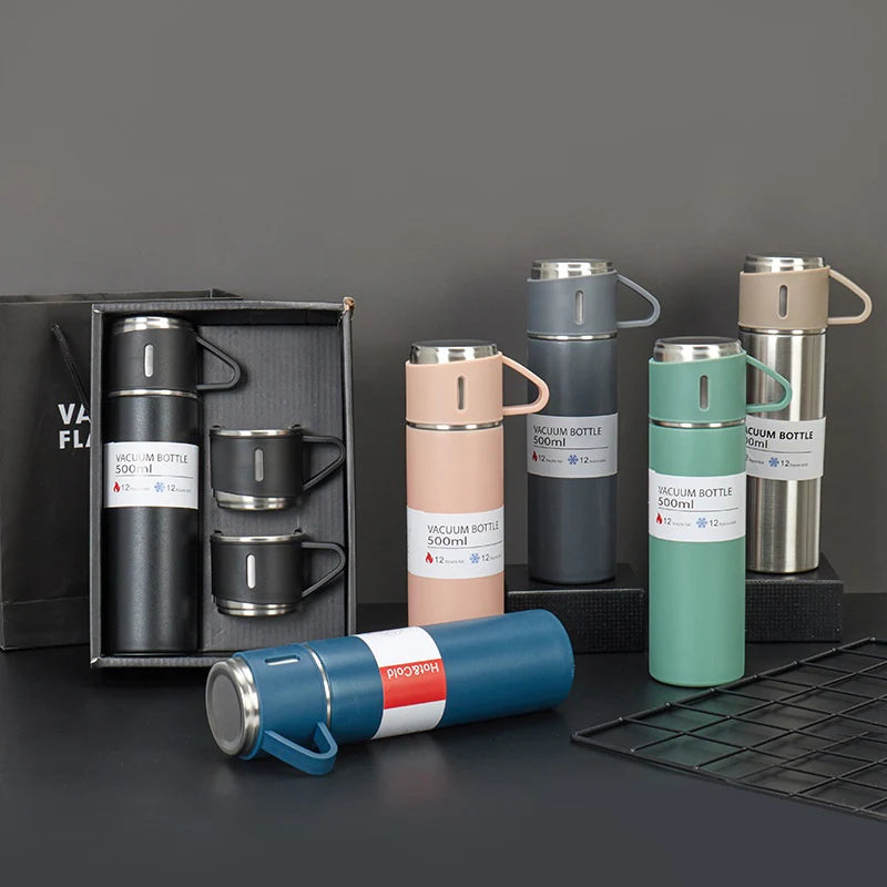 Vacuum Flask Set Stainless Steel